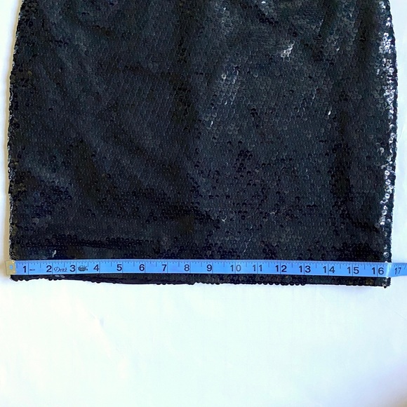 Vintage Bergdorf Goodman Black Sequin Mini Skirt - Picture 8 of 10